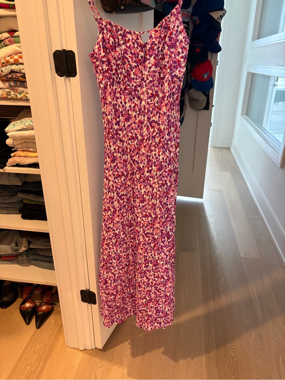 Faithfull the Brand Pink & White Floral Slip Jumpsuit